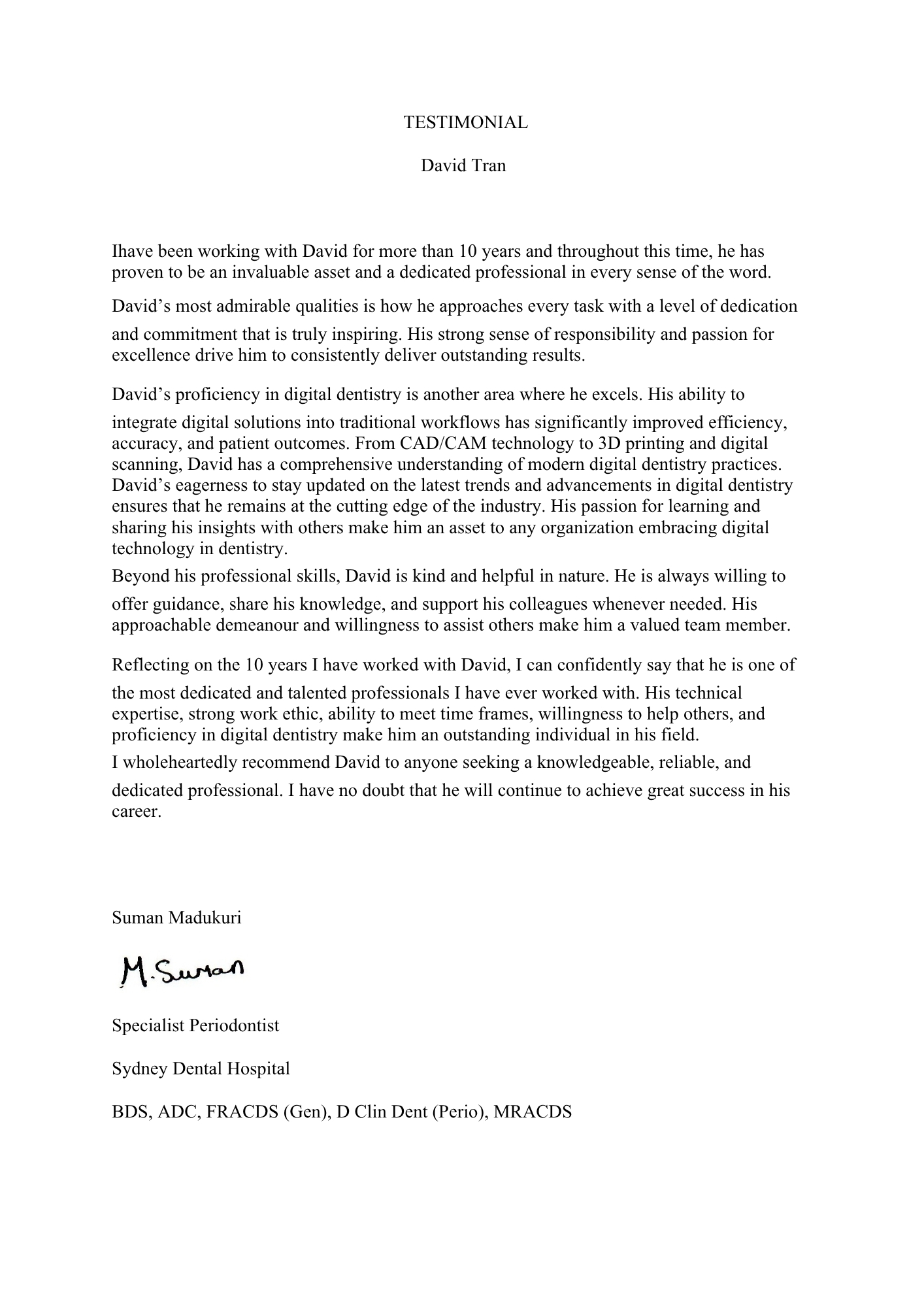 Periodontist - Dr Madukuri